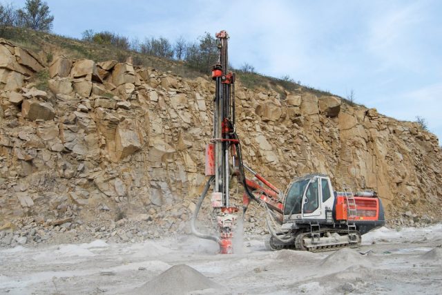 Drilling Machine in Open Cast Mining Quarry in Kununurra, WA